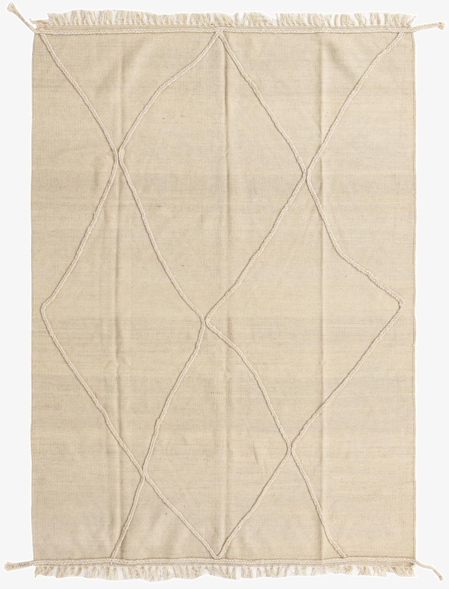 4' 10 x 6' 10  Hand Knotted Moroccan Wool Rug