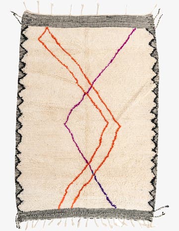 5' 4 x 7' 6 Hand Knotted Moroccan Wool Rug