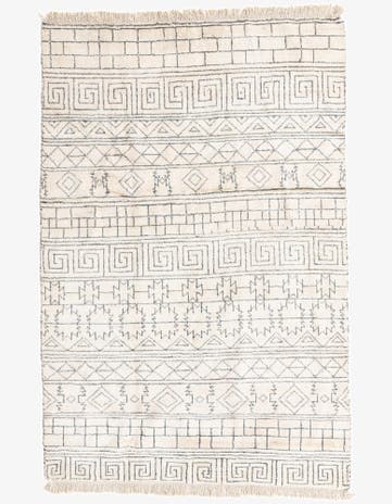 5' 2 x 8' Hand Knotted Moroccan Wool Rug