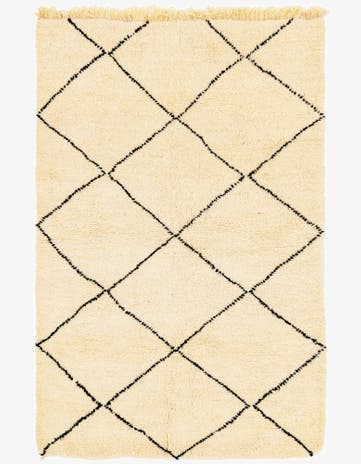 5' 2 x 8' 3 Hand Knotted Moroccan Wool Rug