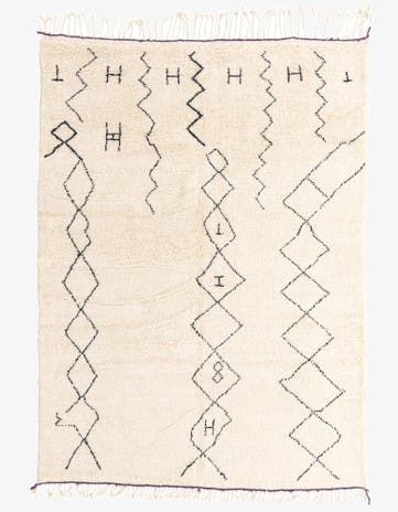 6' 9 x 9' 1 Hand Knotted Moroccan Wool Rug