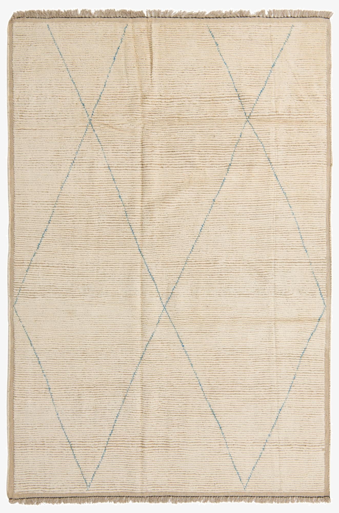 6' 5 x 9' 4  Hand Knotted Moroccan Wool Rug