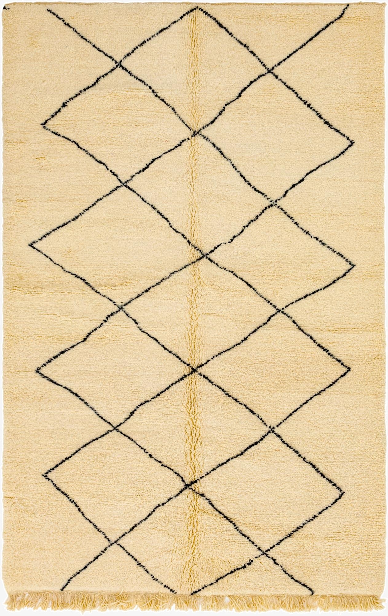 6' 5 x 10' 5  Hand Knotted Moroccan Wool Rug