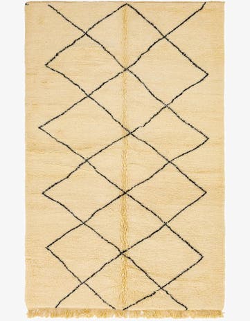 6' 5 x 10' 5 Hand Knotted Moroccan Wool Rug