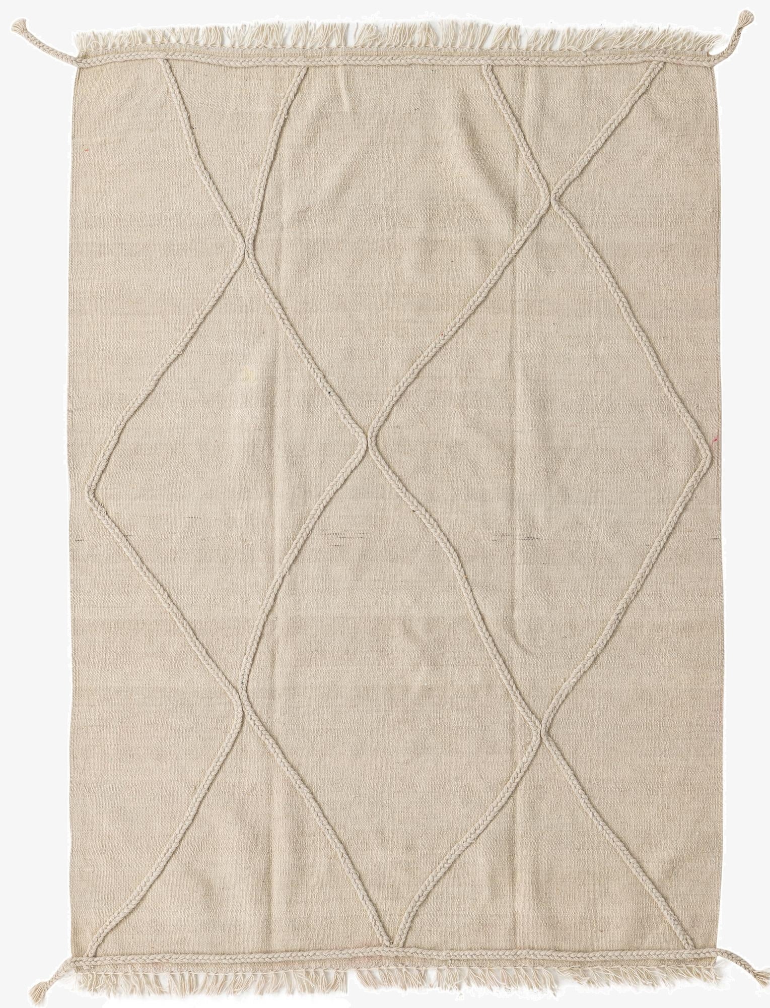 4' 4 x 6' 1  Hand Knotted Moroccan Wool Rug