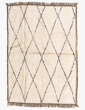 5' 1 x 8' 2 Hand Knotted Moroccan Wool Rug