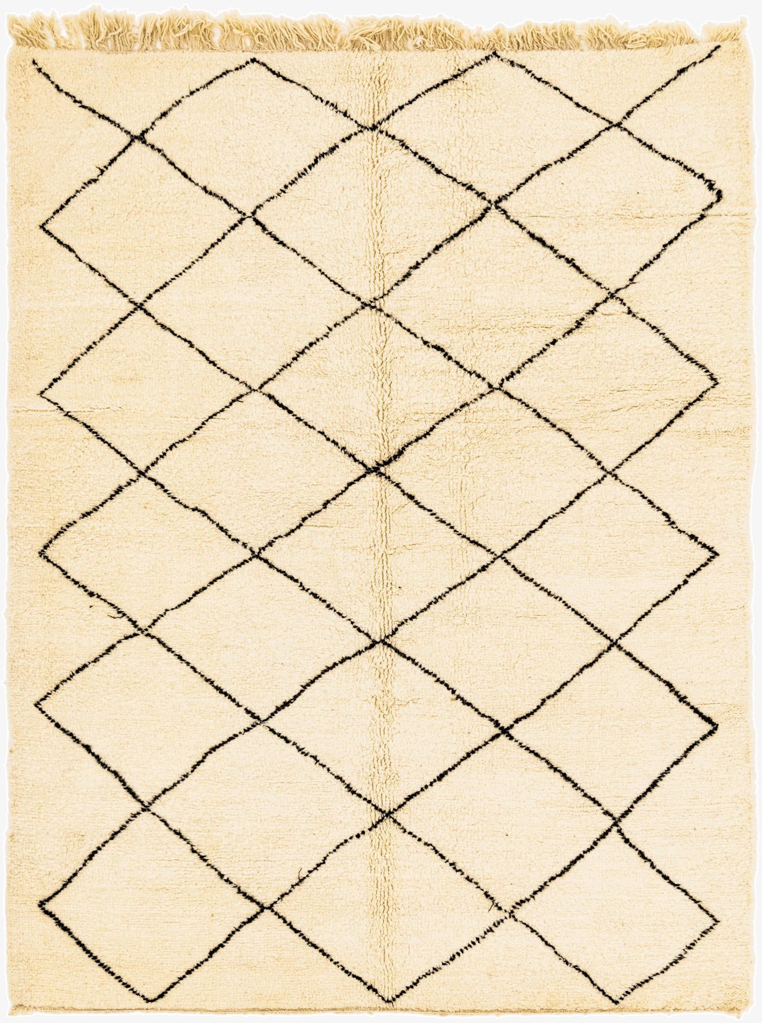 7' 2 x 9' 7  Hand Knotted Moroccan Wool Rug