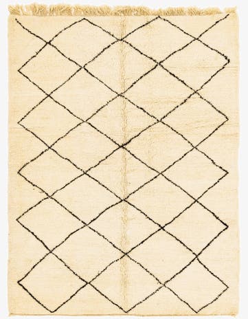 7' 2 x 9' 7 Hand Knotted Moroccan Wool Rug