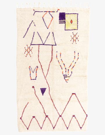 5' x 8' 8 Hand Knotted Moroccan Wool Rug