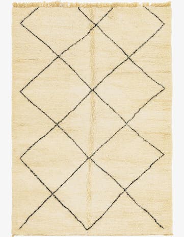 7' x 10' 3 Hand Knotted Moroccan Wool Rug