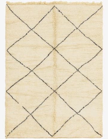 6' 6 x 9' 2 Hand Knotted Moroccan Wool Rug