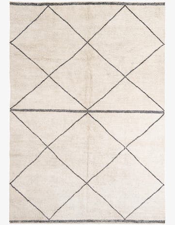 6' 5 x 9' 1 Hand Knotted Moroccan Wool Rug