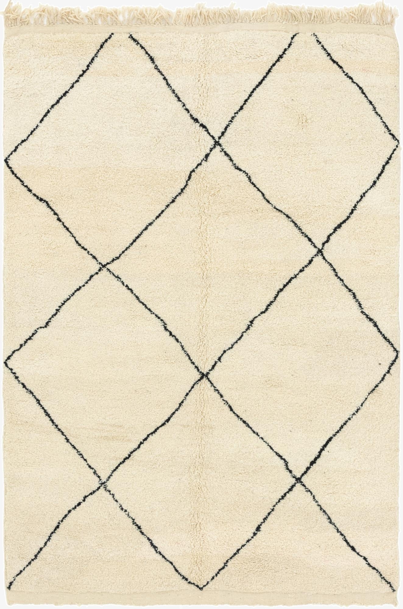 6' 6 x 9' 10  Hand Knotted Moroccan Wool Rug
