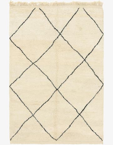 6' 6 x 9' 10 Hand Knotted Moroccan Wool Rug