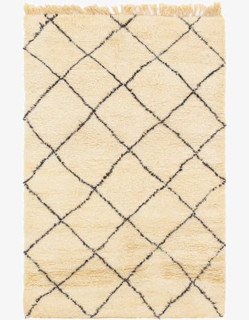 5' 2 x 8' 5 Hand Knotted Moroccan Wool Rug