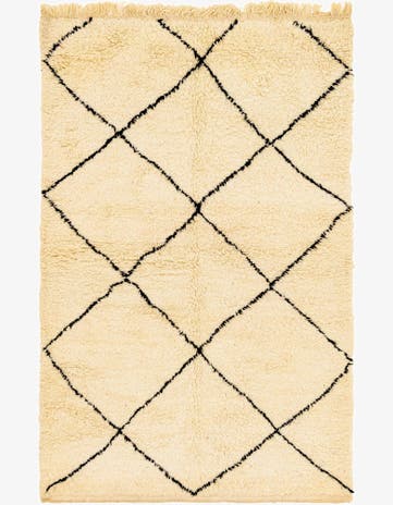 5' 2 x 8' 2 Hand Knotted Moroccan Wool Rug