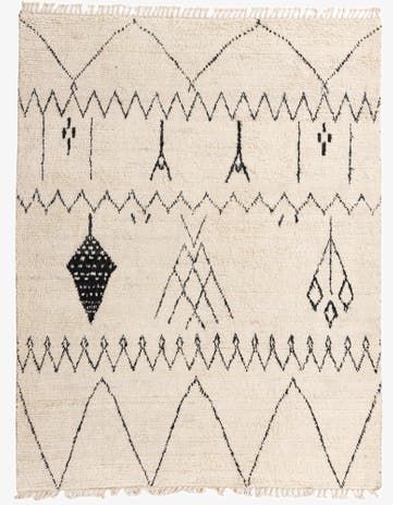 7' 10 x 10' Hand Knotted Moroccan Wool Rug