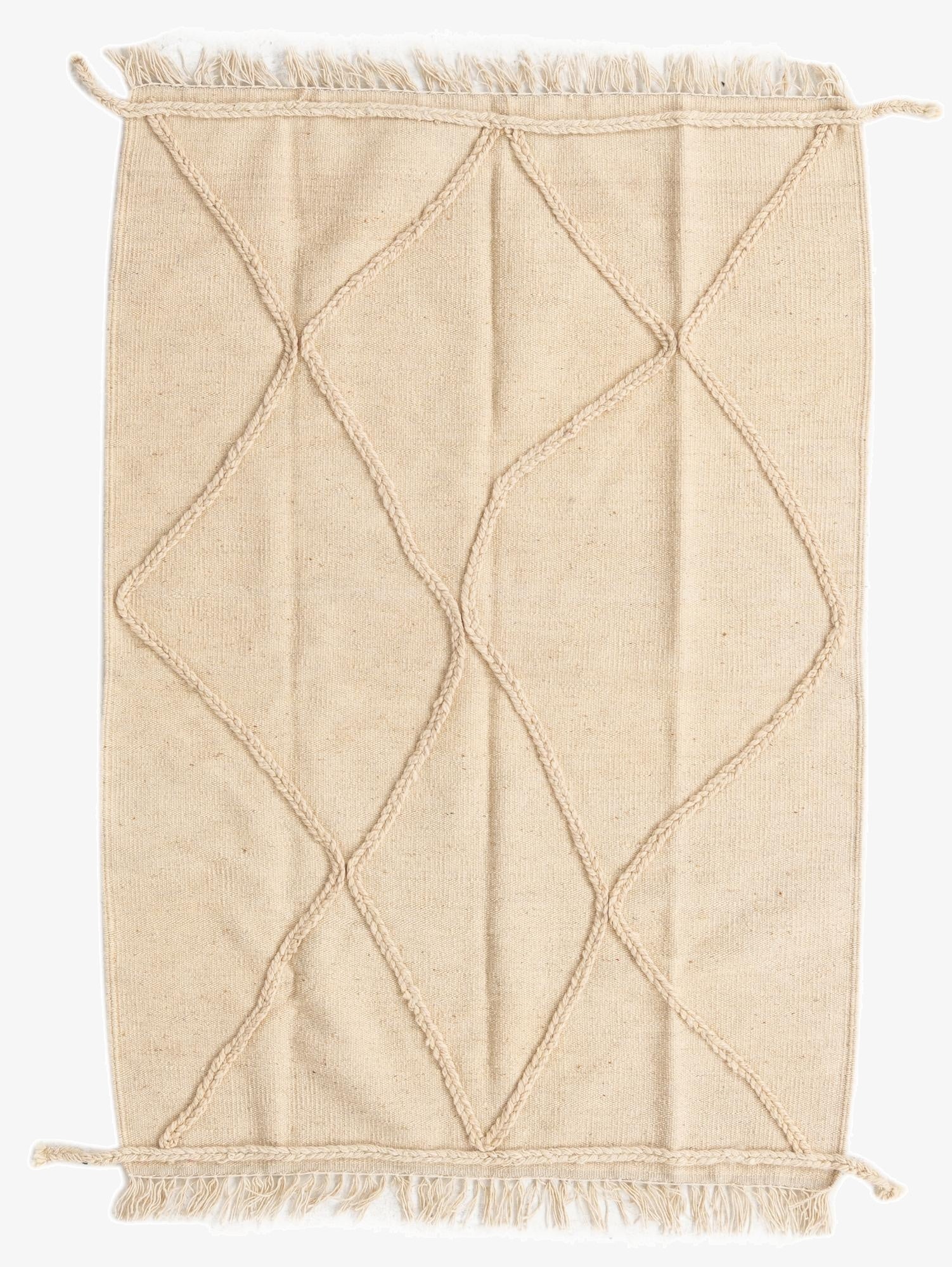 3' 6 x 4' 11  Hand Knotted Moroccan Wool Rug