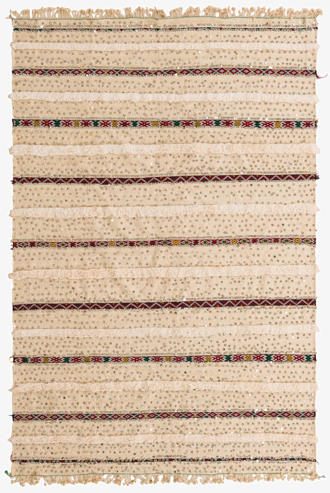 5' 7 x 8' 5  Hand Knotted Moroccan Wool Rug