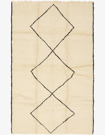6' x 9' 8 Hand Knotted Moroccan Wool Rug