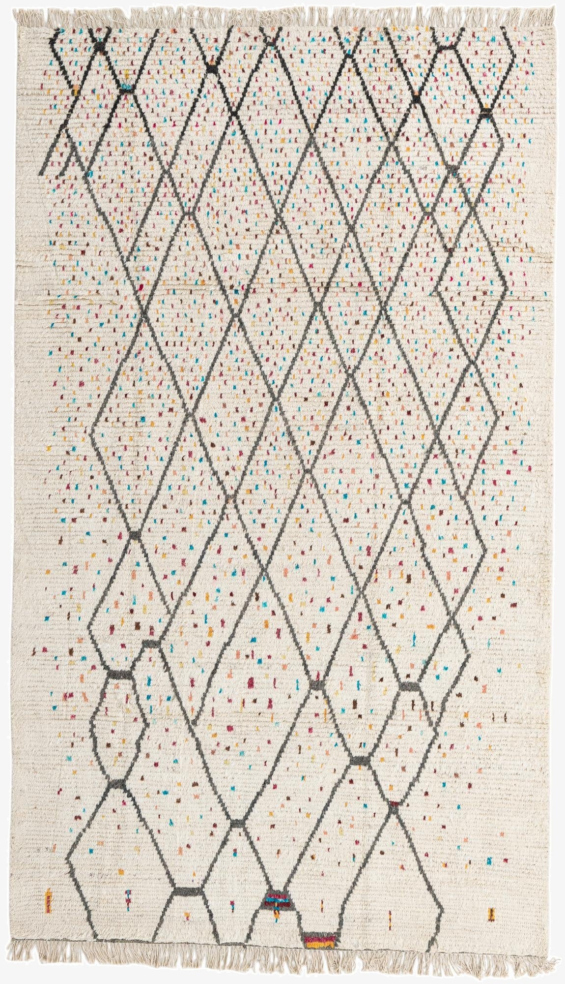 6' x 10' 3  Hand Knotted Moroccan Wool Rug