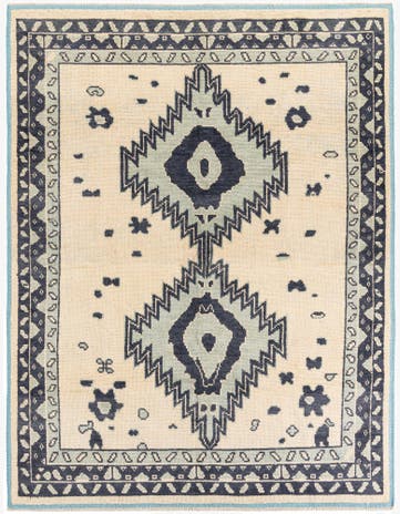 7' 9 x 10' 3 Hand Knotted Moroccan Wool Rug