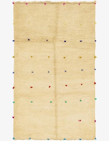 4' 8 x 8' 5 Hand Knotted Moroccan Wool Rug