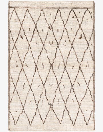 4' 2 x 6' 3 Hand Knotted Moroccan Wool Rug