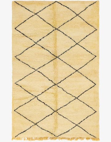 6' 8 x 10' 3 Hand Knotted Moroccan Wool Rug