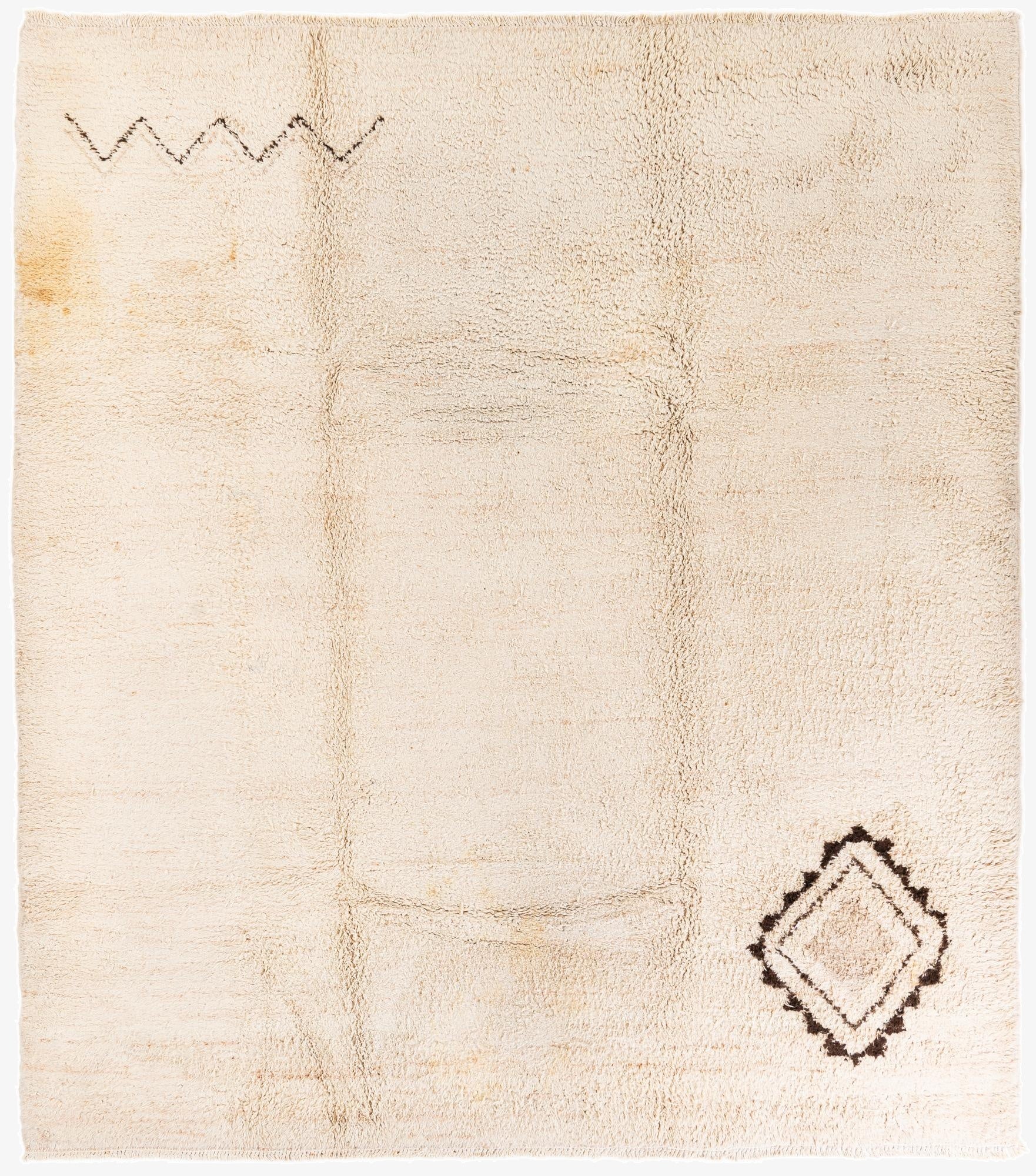 8' 5 x 9' 8  Hand Knotted Moroccan Wool Rug