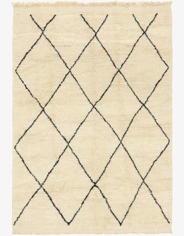 6' 3 x 9' 3 Hand Knotted Moroccan Wool Rug