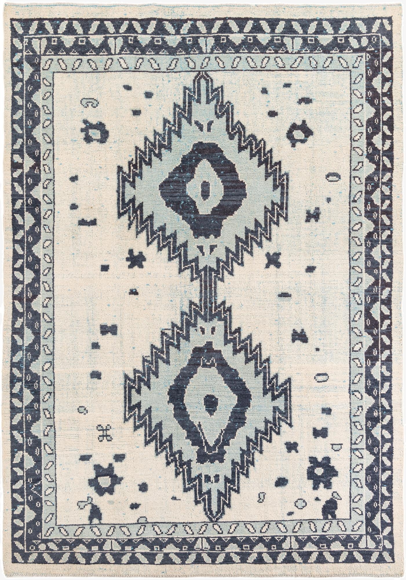 8' 4 x 11' 8  Hand Knotted Moroccan Wool Rug