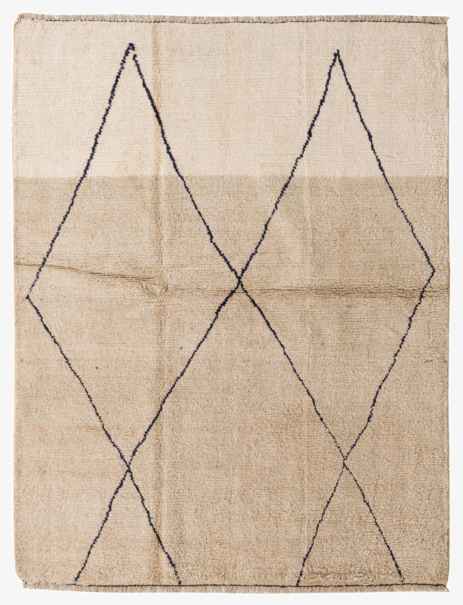 5' 8 x 7' 2  Hand Knotted Moroccan Wool Rug