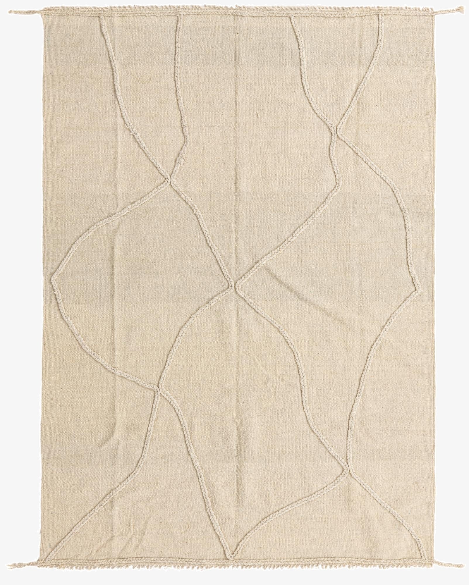 4' 8 x 6' 10  Hand Knotted Moroccan Wool Rug