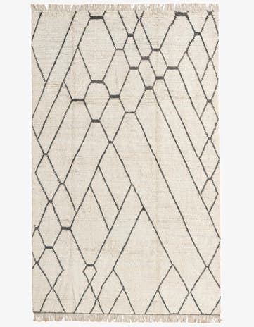 6' x 9' 6 Hand Knotted Moroccan Wool Rug