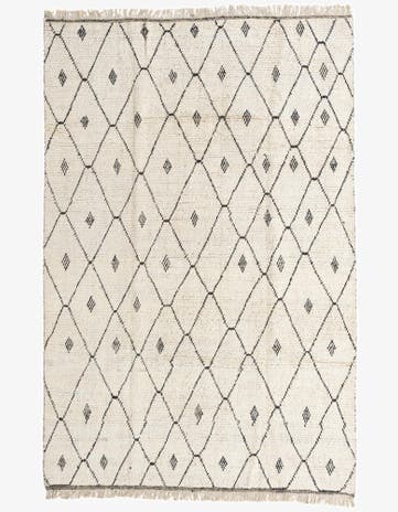 6' 2 x 9' 5 Hand Knotted Moroccan Wool Rug