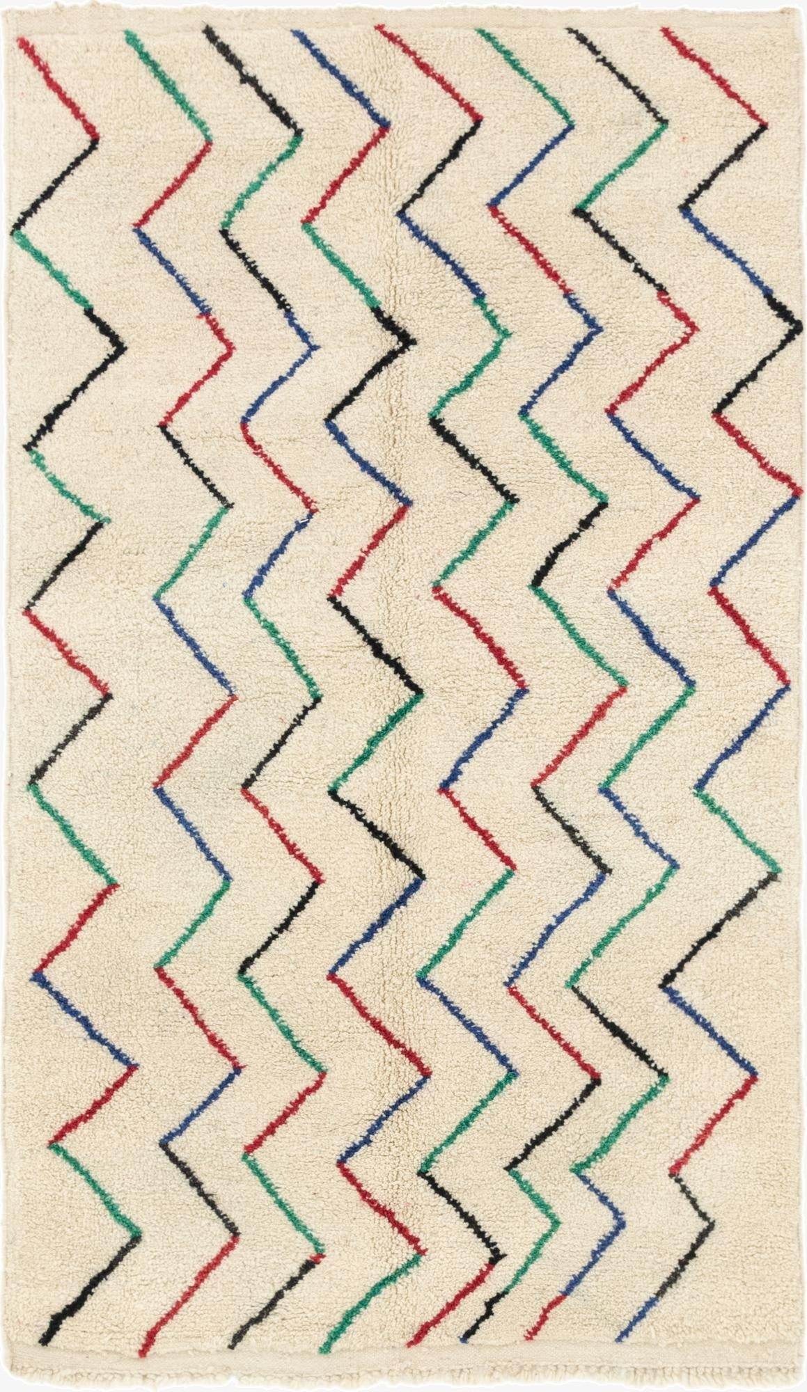 5' x 8' 5  Hand Knotted Moroccan Wool Rug