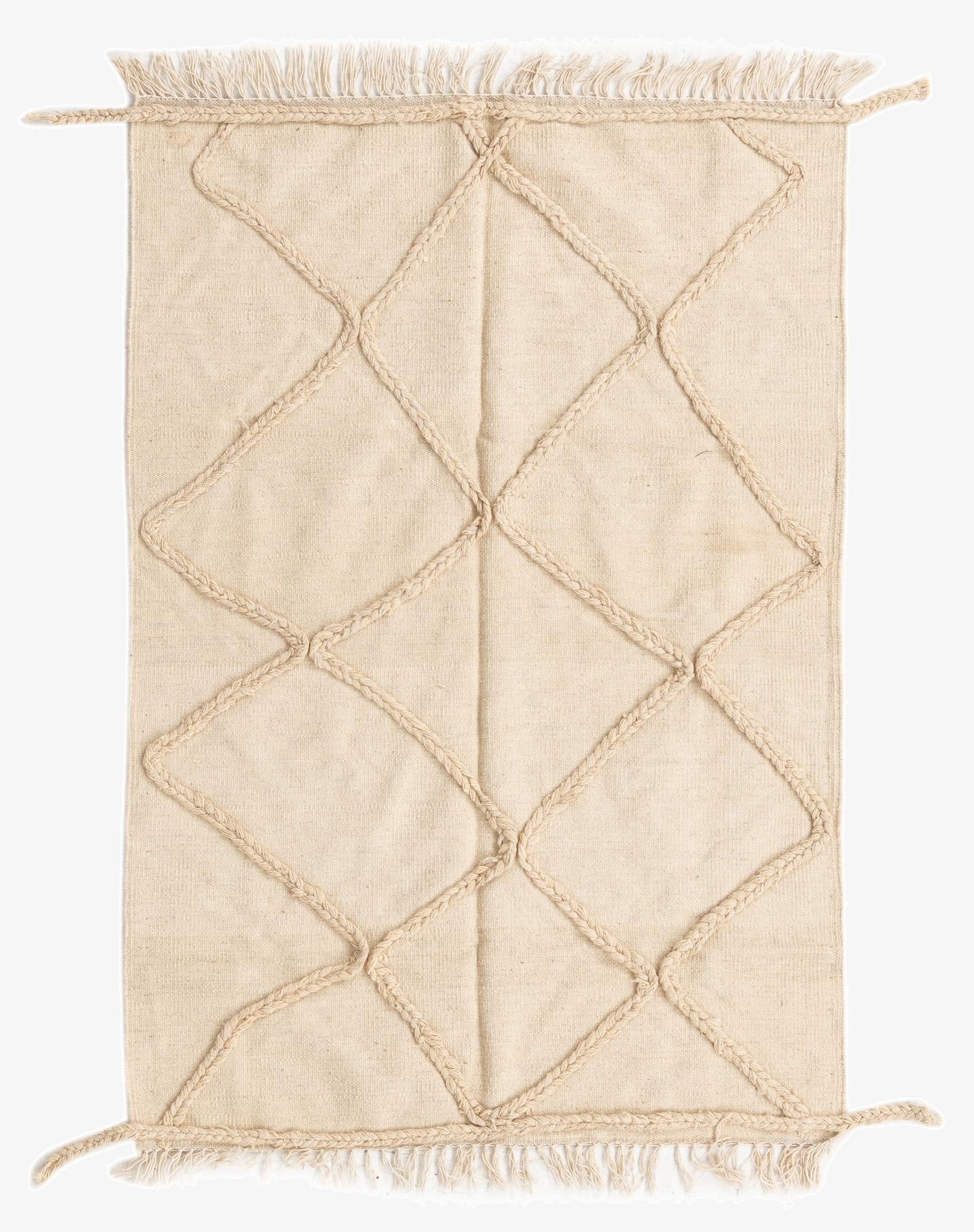 3' 6 x 5'  Hand Knotted Moroccan Wool Rug