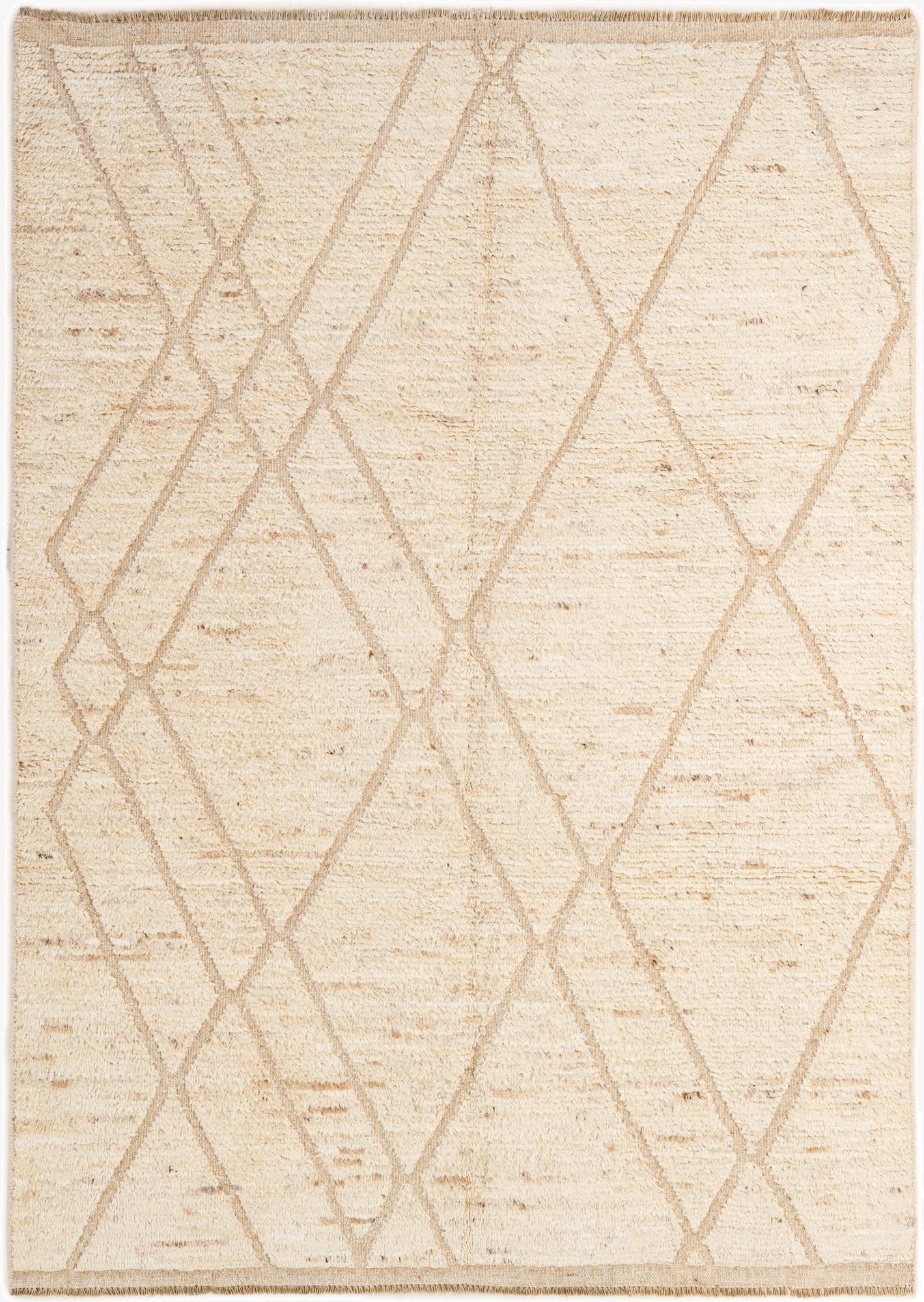 5' 7 x 7' 10  Hand Knotted Moroccan Wool Rug