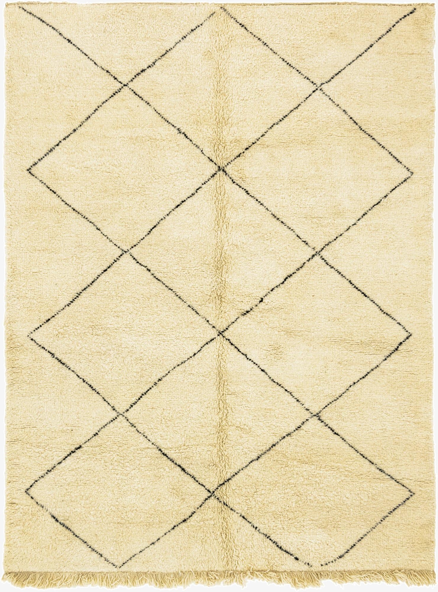 7' 1 x 9' 3  Hand Knotted Moroccan Wool Rug