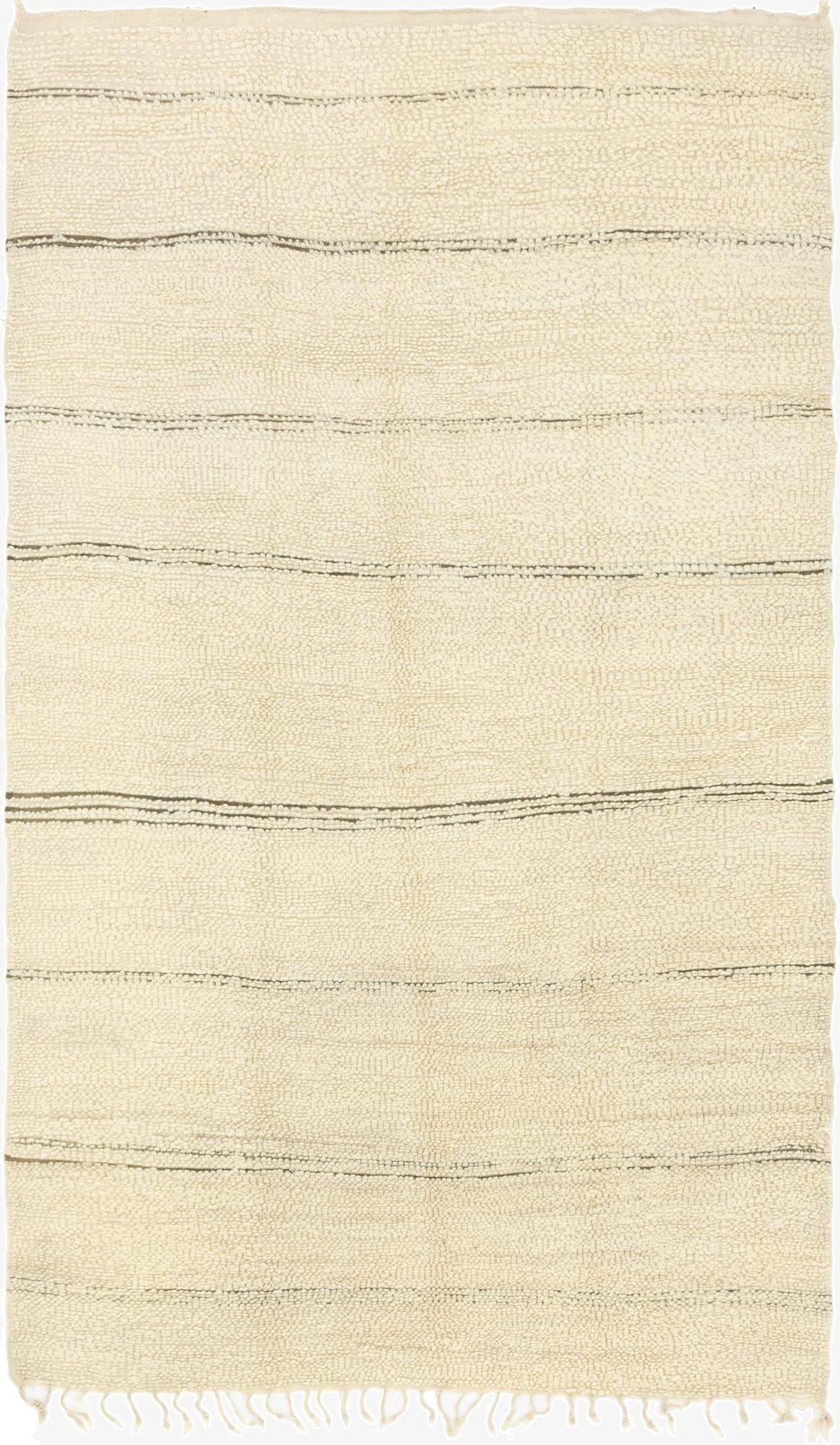 6' 2 x 10' 5  Hand Knotted Moroccan Wool Rug