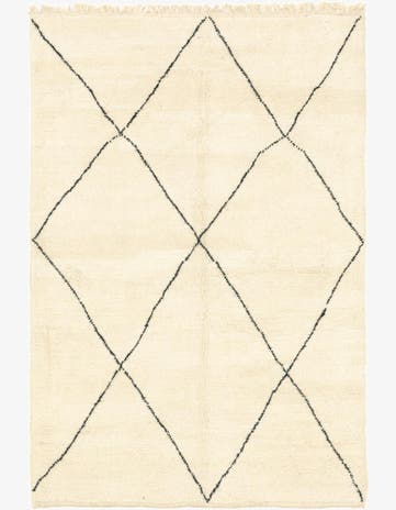 6' 8 x 9' 7 Hand Knotted Moroccan Wool Rug