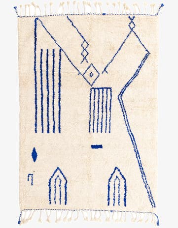 5' 5 x 7' 10 Hand Knotted Moroccan Wool Rug