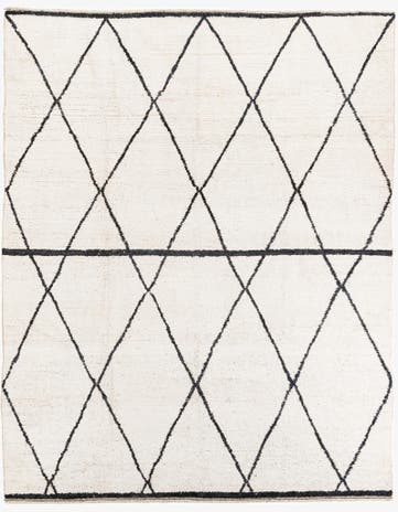 8' x 10' Hand Knotted Moroccan Wool Rug