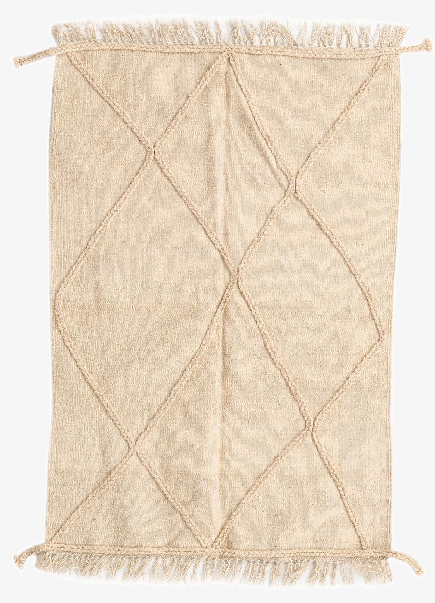 3' 4 x 5' 1  Hand Knotted Moroccan Wool Rug