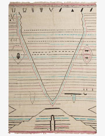 10' x 14' 4 Hand Knotted Moroccan Wool Rug