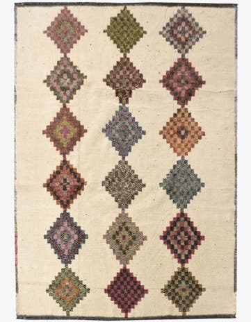 9' x 12' 8 Hand Knotted Moroccan Wool Rug