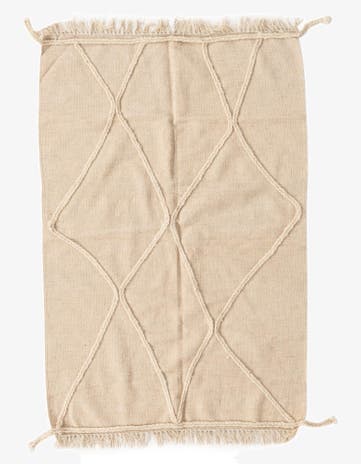 3' 4 x 4' 11 Hand Knotted Moroccan Wool Rug