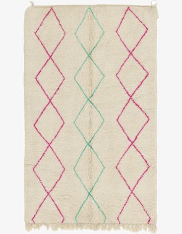 4' 9 x 8' Hand Knotted Moroccan Wool Rug