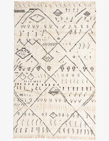 5' 9 x 9' 5 Hand Knotted Moroccan Wool Rug